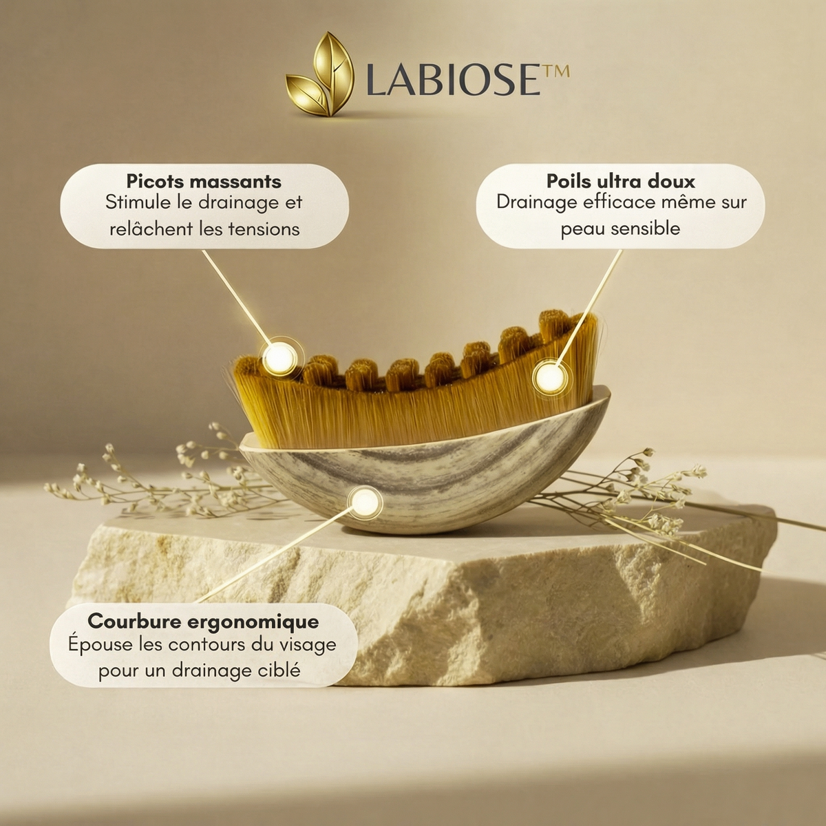 Labiose™ – Brosse de Drainage Lymphatique Visage